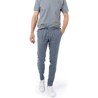 HILTL Herren Hosen blau meliert Slim Fit