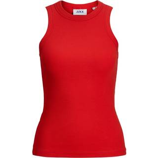 JJXX - Jxforest Str Sl Rib Top - Toppe til kvinder - Fiery Red - S