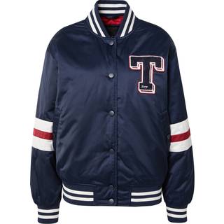 Bomber Tommy Jeans Satin Letterman Bomber Jacket Dark Night Navy XL - Dark Night Navy - XL
