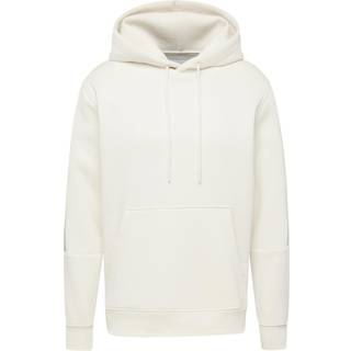 Logo Tape Fleece Hoodie - White - XXXL