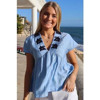 Liberte dame bluse ROSELI 21722 - Dusty Blue - L