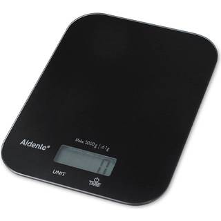 Aldente digital køkkenvægt sort glas 5 kg