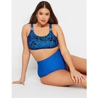 Yours Curve Yours Curve Cobalt Blue Chain Detail Bikini Top
