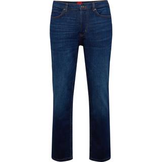 BOSStil mænd. 50517544 Navy stretch denim med tapered fit jeans (34/32), Casual, Bomuld, Blå