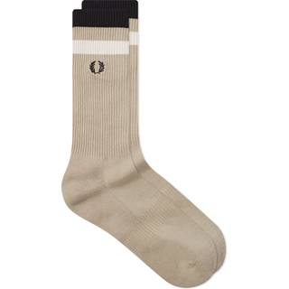 Fred Perry Herren Socken beige Baumwolle & Mix Gestreift