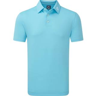 Footjoy Herre Stretch Pique Solid Polo Riviera Blue M