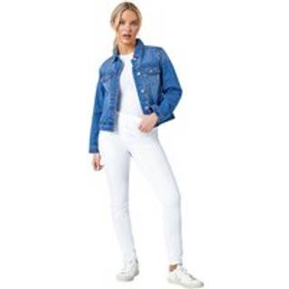 Roman Roman Blue Chrome Petite Bleached Denim Jacket