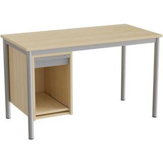Sybord 135, 1200x600 mm H720 mm, birk laminat, alugråt stel