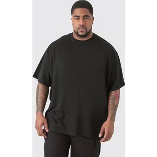 Mens Black Plus Oversized Crew Neck T-shirt