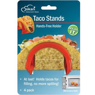 Taco Holder (12 Pack) -stand til tacos bl?de og h?rde skaller til fyld og server uden rod plastserver opvaskemaskine sikkert og bedste for b?rn B