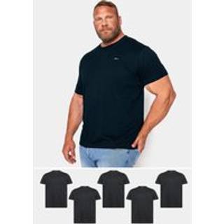 BadRhino Big & Tall BadRhino Big & Tall Black 100% Cotton T-Shirts 5-Pack