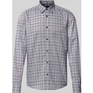 BOSS Black Herren Hemd grau gemustert