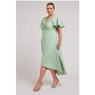 Yours Curve Yours Curve LONDON Curve Dipped Hemline Jacquard Kjole