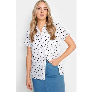Lts Tall White Polka Dot Shirt 22-24 Lts | Tall Women's Shirts & Blouses