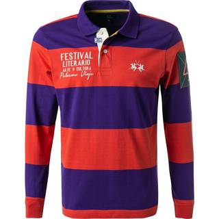 LA MARTINA Herren Polo-Shirt orange Gestreift