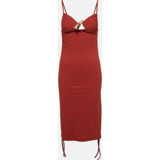 Christopher Esber Nebular ruched cutout midi dress - red - XL