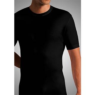 Novila Herren American-Shirt schwarz Ägyptische Baumwolle unifarben