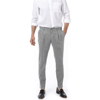 HILTL Herren Hosen grau gestreift