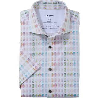 OLYMP Herren Kurzarmhemd multicolor gemustert