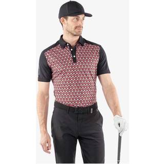 Galvin Green Mio Mens Breathable Short Sleeve Shirt Red/Black M Polo trøje