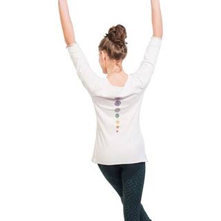 Chakra Yogabluse i økologisk bomuld i hvid - M/L