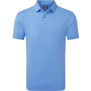 FootJoy Heather Solid Lisle Herre Poloshirt - Light Blue - Str. L