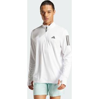 adidas Own The Run Half Zip Long Sleeve Men - White, Size L - white