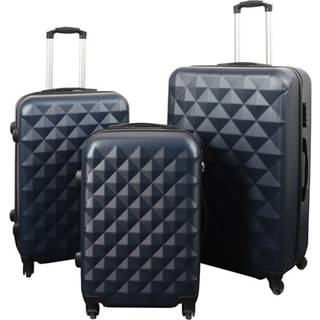 Kufferter - sæt med 3 stk. - Eksklusivt hardcase kuffertsæt udsalg - Diamant mørkeblå