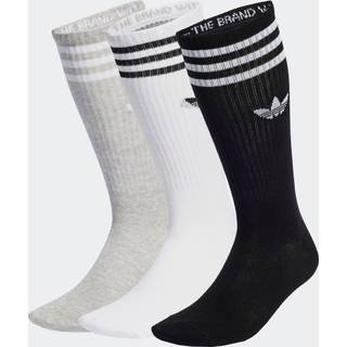 Solid Crew strømper, 3 par - White / Medium Grey Heather / Black - 40-42