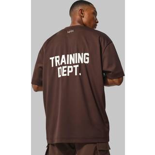 Mens Chocolate Man Active Training Dept Performance Oversized T Shirt