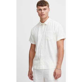 Solid Allan SS Linen Shirt White