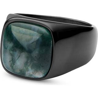 Len Moss Agat Gunmetal Grus Ring