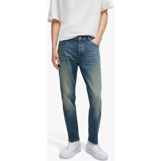 Jeans med tapered fit i denim med blå tone