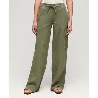 Superdry Superdry Green Athletic Essentials Vintage Wide Cargo 100% Cotton Joggers