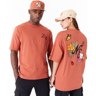 New Era Floral Graphic Brown Oversized T-Shirt adult unisex Brown adult unisex Brown adult unisex Brown adult unisex Brown adult unisex Brown adult un - 2xl