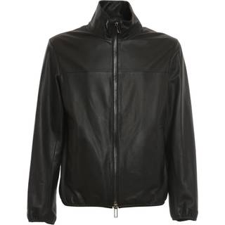 EMPORIO ARMANI Herren Lederblouson schwarz unifarben