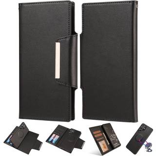 SKALO Samsung S23 Ultra DOLIZMA 2 i 1 magnetisk pungetui - Sort
