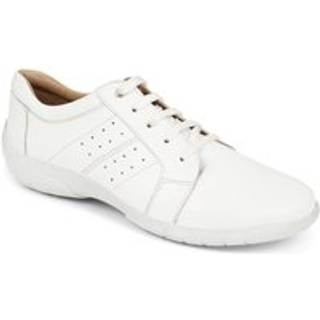 Pavers Pavers White Lace-Up Leather Pumps