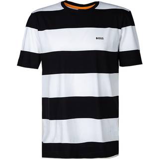 BOSS Tales Stripe T Shirt Black