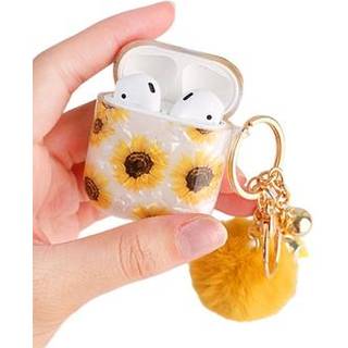 AirPods, AirPods 2 plastetui med vedhæng - solsikke