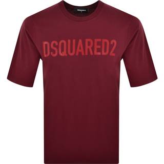 DSQUARED2 Icon Logo Loose Fit T Shirt Red