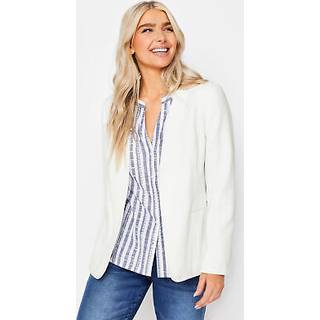 M & Co M & Co Blue Collarless Fitted Blazer