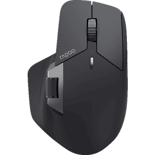 RAPOO MT760M - mouse - multi-mode - 2.4 GHz Bluetooth 4.0 Bluetooth 5.0 - gray black - Mus - Optisk - 10 knapper - Sort