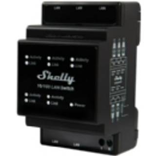 Shelly LAN Switch - DIN-skinne switch med 5xRJ45 porte