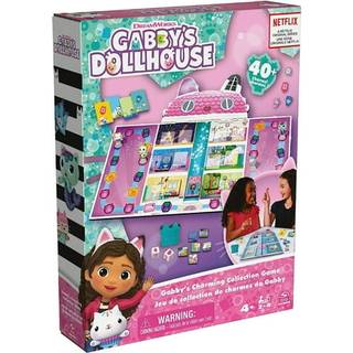 Gabbys Dollhouse Charmerende Samlingsspil - Dekorationsparty-brætspil til børn 4+ år, 2-4 spillere, 40+ vedhæng