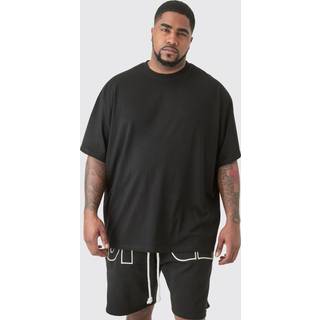 Mens Black Plus 2 Pack Oversized T-shirt