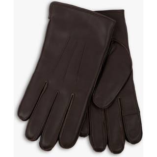 Totes Isotoner Mens Premium 3 Point Winter Leather Gloves With Faux Fur LiningS-M