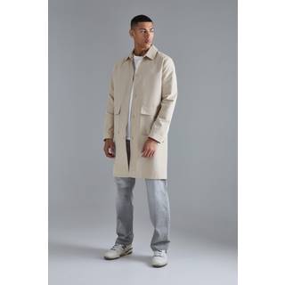 Mens Sand Pocket Detail Mid Length Mac