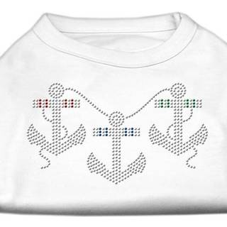 Rhinestone Anchors skjortor White XL