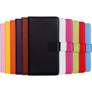 SKALO Samsung S9 Flip Cover m. Pung i Ægte Læder - Pink